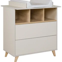 Commode à langer 2 tiroirs Loft Argile-Clay Commode À Langer