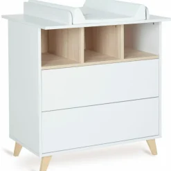 Sale Commode à langer 2 tiroirs Loft White Commode À Langer