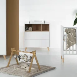 Sale Commode à langer 2 tiroirs Loft White Commode À Langer