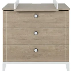 Sale Commode à langer 3 tiroirs en chêne blond Marcel Commode À Langer