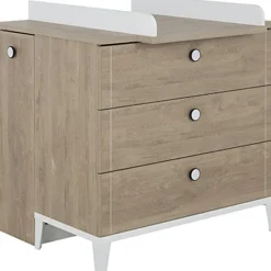 Sale Commode à langer 3 tiroirs en chêne blond Marcel Commode À Langer