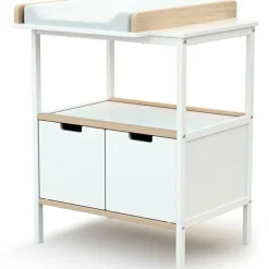 AT4 Commode à langer en bois de hêtre Essentiel plus blanc
