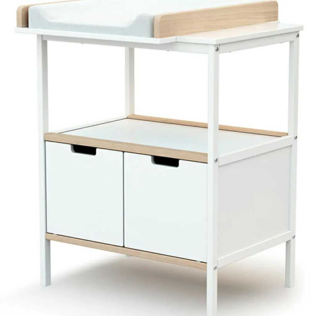 AT4 Commode à langer en bois de hêtre Essentiel plus blanc