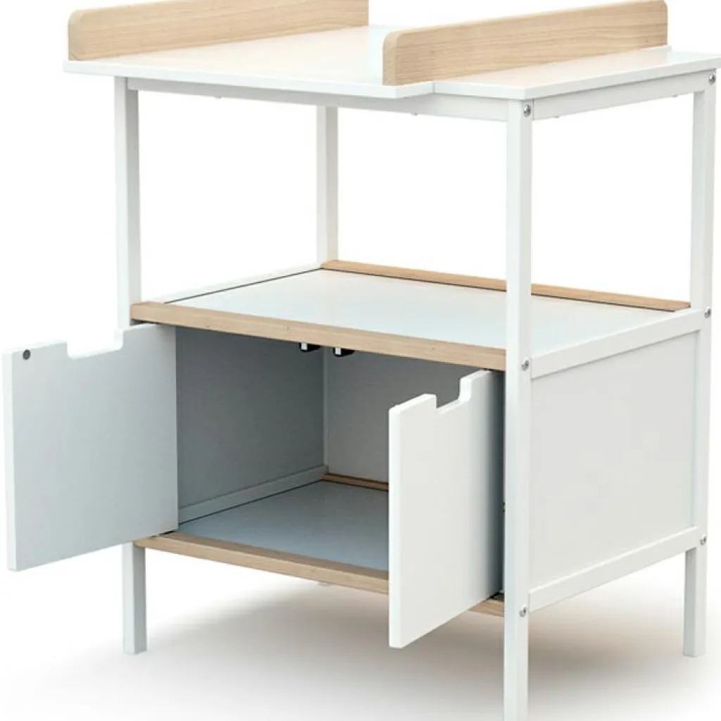 AT4 Commode à langer en bois de hêtre Essentiel plus blanc