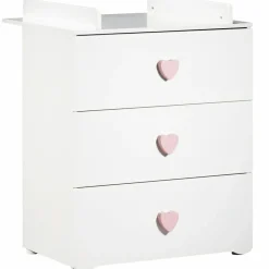 Best Commode à langer New Basic Boutons coeur rose Commode À Langer