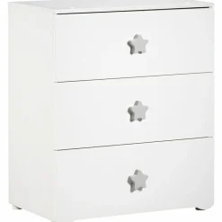 Baby Price Commode à langer New Basic Boutons étoile gris