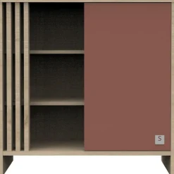 Sauthon mobilier Commode 1 porte Tokyo terracotta