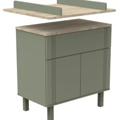 Sauthon mobilier Commode 2 portes Eleonore kaki