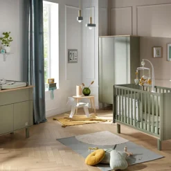 Sauthon mobilier Commode 2 portes Eleonore kaki