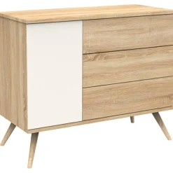 Outlet Commode 3 tiroir et 1 porte Seventies crème Commode À Langer