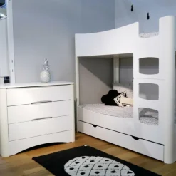 Hot Commode 3 tiroirs Fusion blanche Commode À Langer