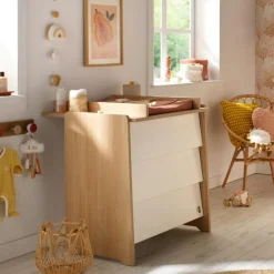 Sauthon mobilier Commode 3 tiroirs Vanille