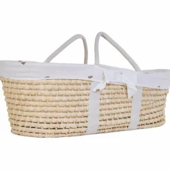 Discount Couffin moïse naturel avec matelas et habillage jersey cœurs Couffin Et Accessoires
