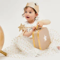 New Couronne à paillettes Dorée Accessoires De Déguisement