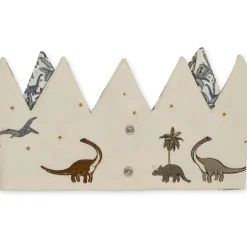 Konges Slojd Couronne d'anniversaire en tissu Dino personnalisable