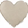 Cotton&Sweets Coussin Coeur en lin Naturel (28 cm)