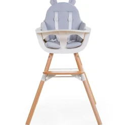 Childhome Coussin de chaise haute Ours Gris
