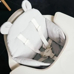 Childhome Coussin de chaise haute Ours Gris