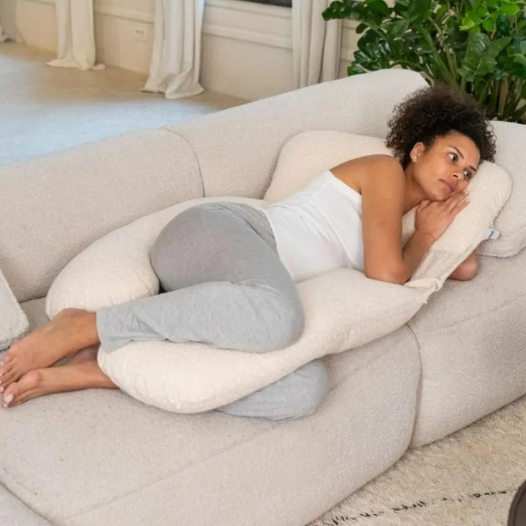 Doomoo Coussin de grossesse 2 en 1 Maxxy Flowers Sand