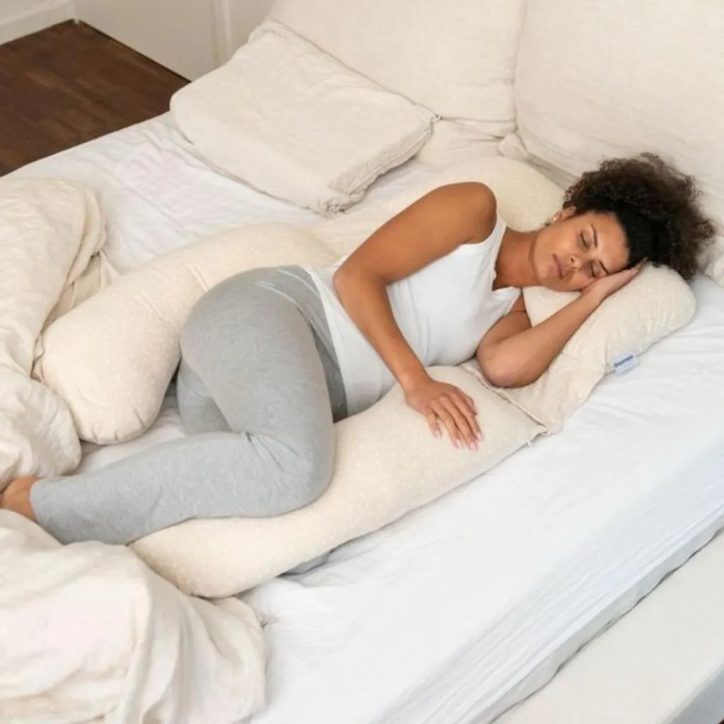 Doomoo Coussin de grossesse 2 en 1 Maxxy Flowers Sand