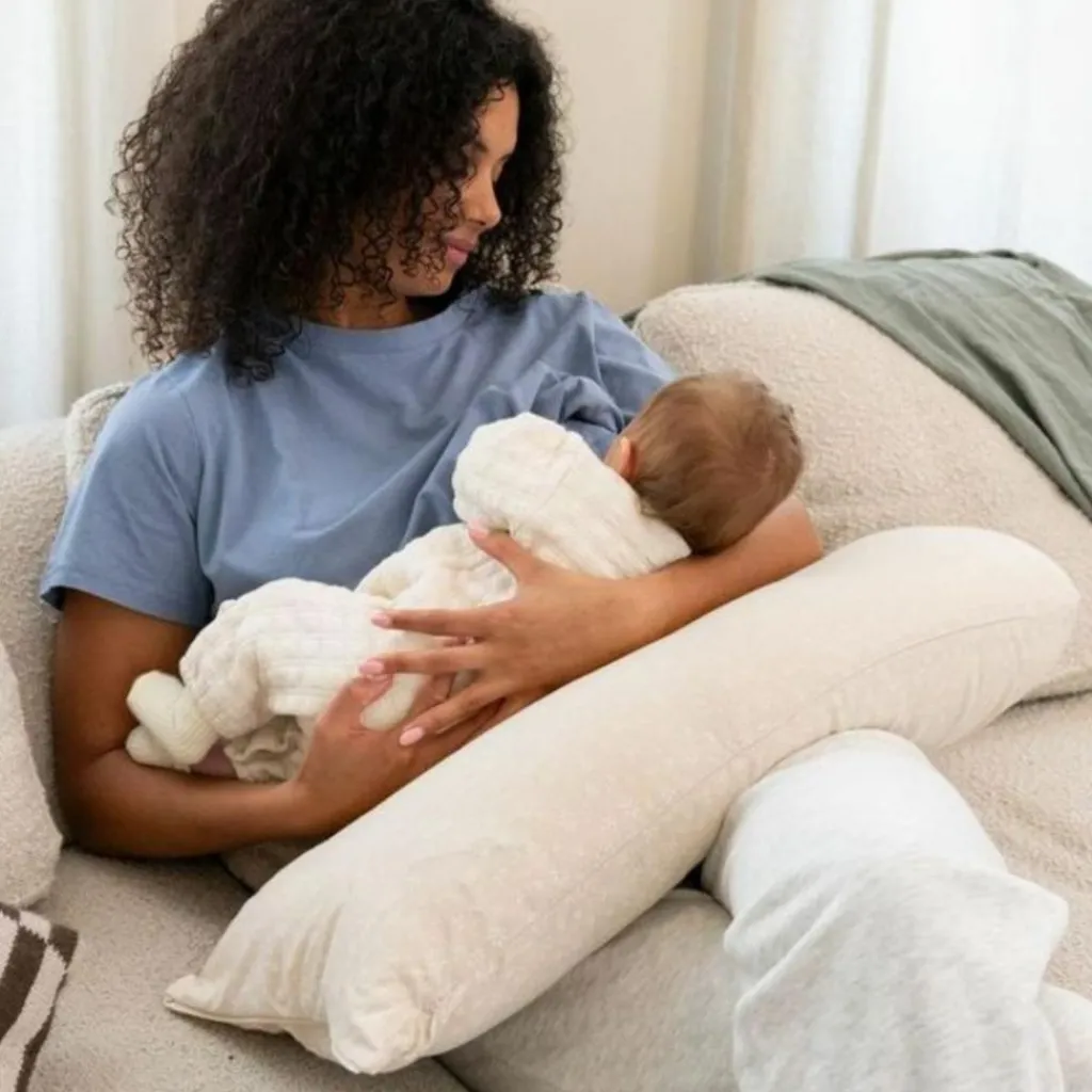 Doomoo Coussin de grossesse 2 en 1 Maxxy Flowers Sand