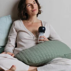 Béaba Coussin de grossesse Big Flopsy Fleur de coton vert sauge