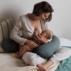 Outlet Coussin de grossesse Big Flopsy™ Fleur de coton gris mineral Coussin De Grossesse