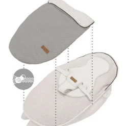 Domiva Coussin de grossesse et nid d'ange 2 en 1 Soft Nova gris