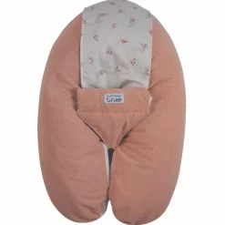 Tinéo Coussin de grossesse Multirelax éponge microfibre rose pêche