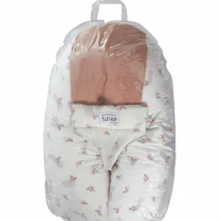 Tinéo Coussin de grossesse Multirelax éponge microfibre rose pêche