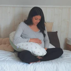 Tinéo Coussin de grossesse éponge microfibre vert sauge