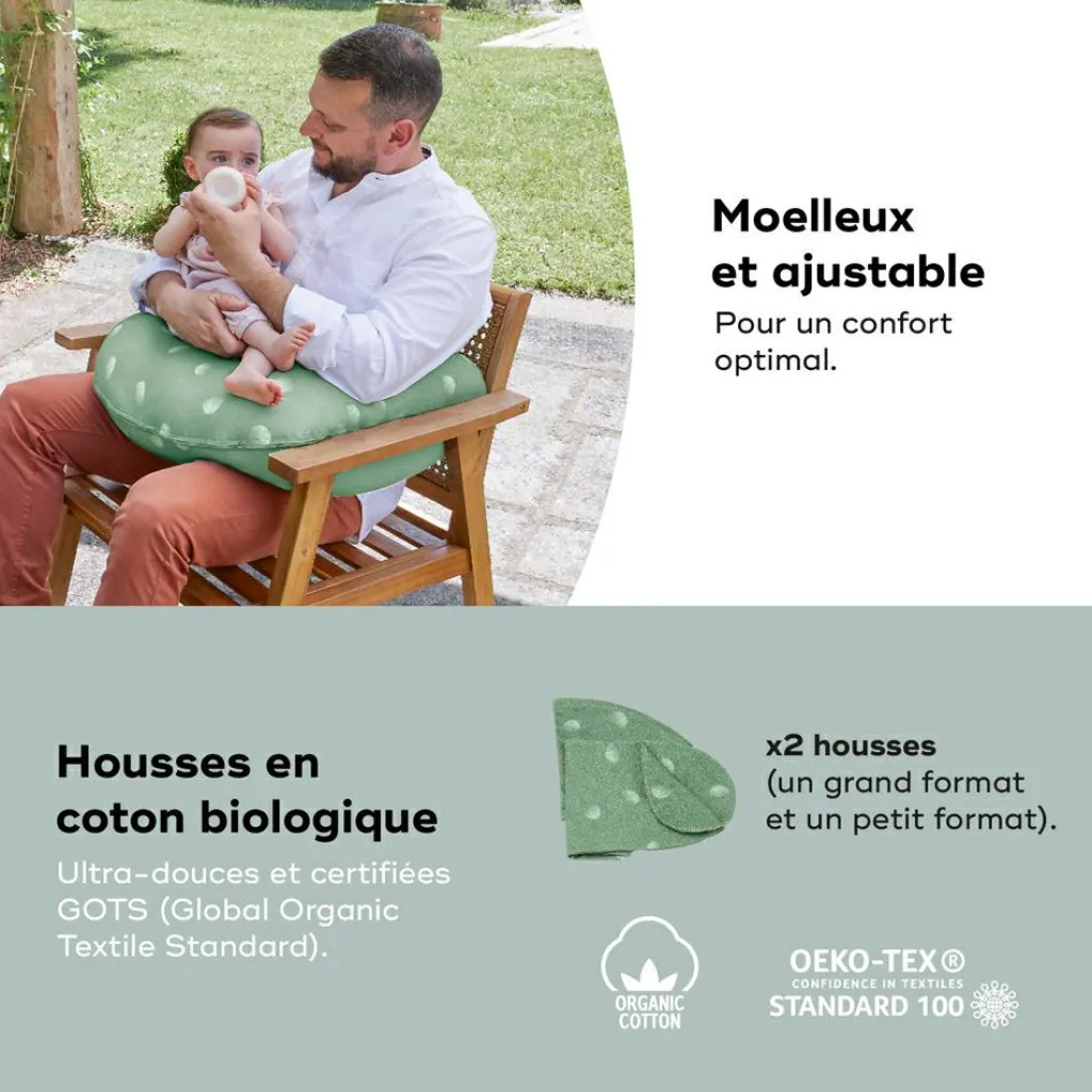 Discount Coussin de maternité B.Love 2 en 1 Wind Vert Coussin De Grossesse