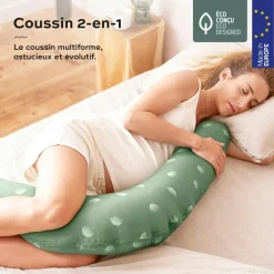 Discount Coussin de maternité B.Love 2 en 1 Wind Vert Coussin De Grossesse