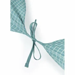 Outlet Coussin de maternité Stories Édition limitée Teal cream grid Coussin De Grossesse