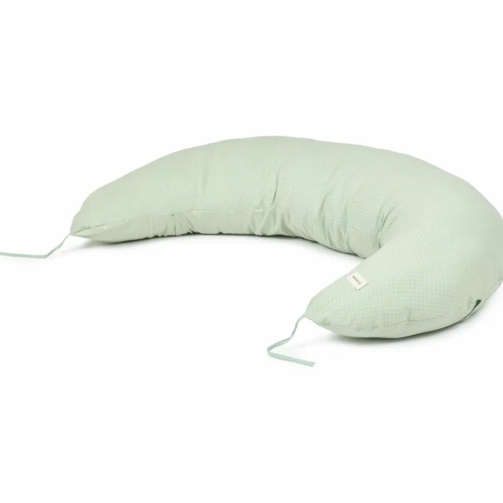 Nobodinoz Coussin de maternité Stories Édition limitée Green lemon grid