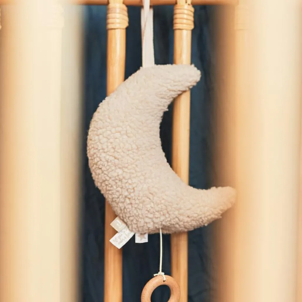 Clearance Coussin musical à suspendre Lune Nougat Peluche Musicale