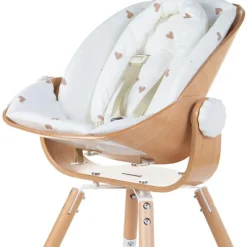 Coussin réducteur naissance pour chaise haute Evolu Newborn Jersey coeurs dorés Coussin Chaise Haute