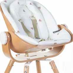 Coussin réducteur naissance pour chaise haute Evolu Newborn Jersey coeurs dorés Coussin Chaise Haute