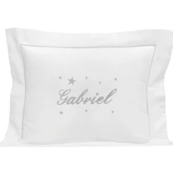 ANVIE Coussin étoile gris personnalisable (40 x 50 cm)