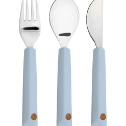 Best Couverts en silicone Happy Rascals Smile bleu ciel (3 pièces) Couverts