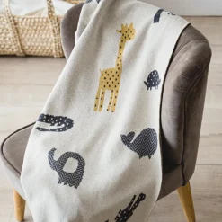Hot Couverture Animal en tricot (80 x 100 cm) Enfant Couverture Bébé Et Enfant