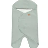 Clearance Couverture Babynomade double polaire vert sauge et blanc (0-6 mois) Couverture Nomade