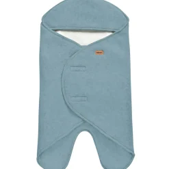 Béaba Couverture Babynomade double polaire bleu baltique et blanc (0-6 mois)