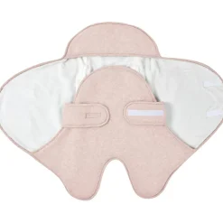 Béaba Couverture Babynomade double polaire rose poudré et blanc (0-6 mois)