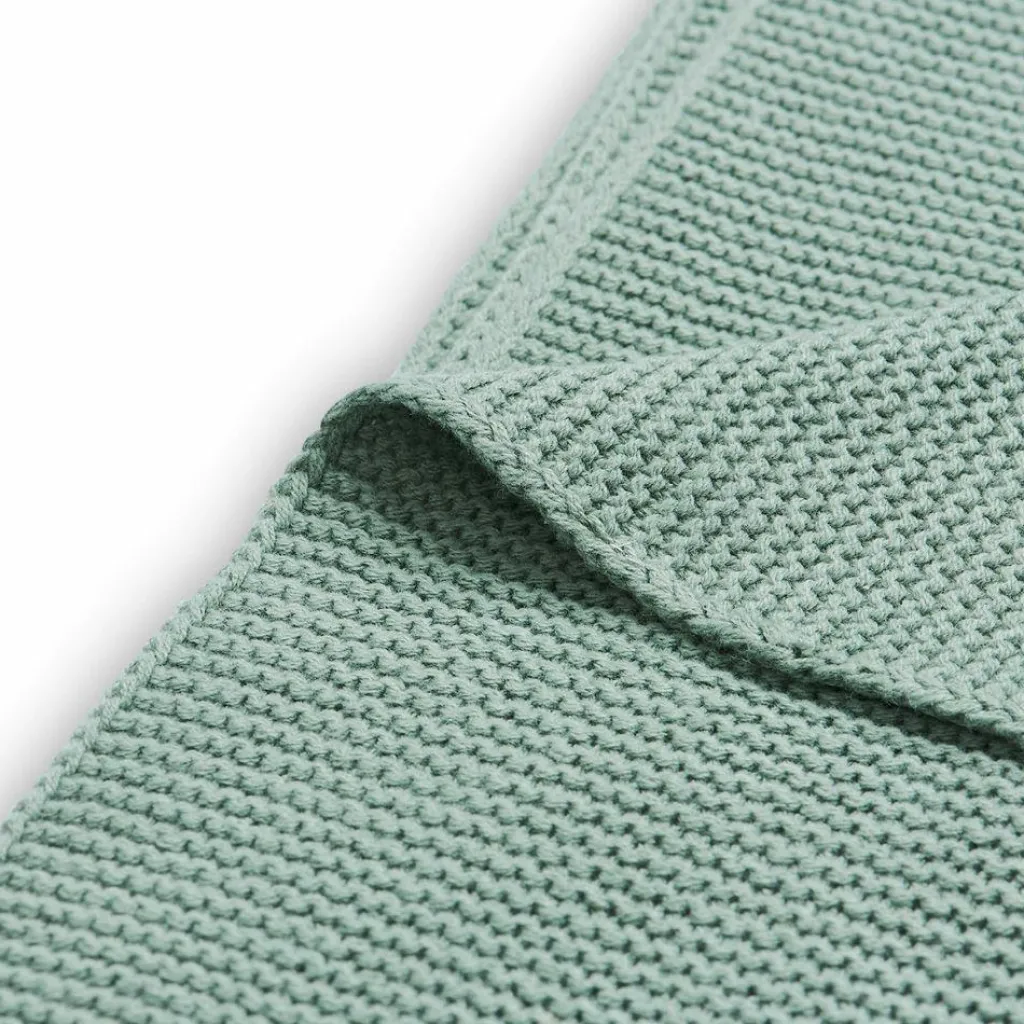 Enfant Jollein Couverture Basic knit vert d'eau (75 x 100 cm)