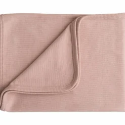 Enfant Mushie Couverture bébé côtelée Blush (90 x 90 cm)