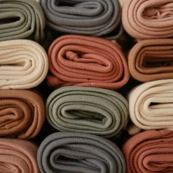 Enfant Mushie Couverture bébé côtelée Blush (90 x 90 cm)