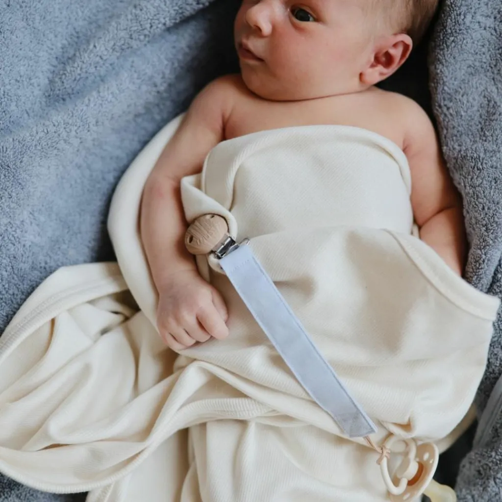 Couverture bébé côtelée Ivory (90 x 90 cm) Enfant Couverture Bébé Et Enfant