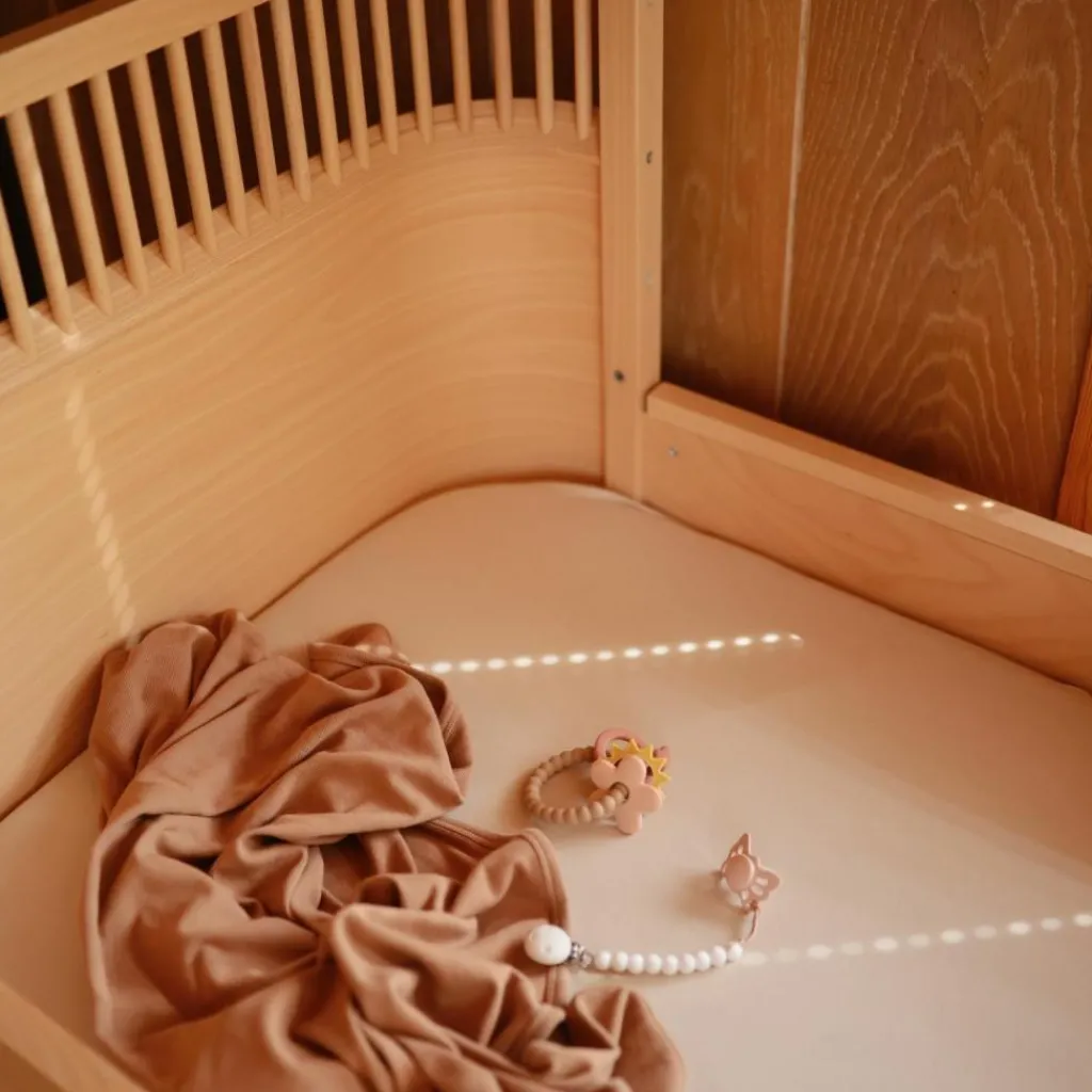 Enfant Mushie Couverture bébé côtelée Tan (90 x 90 cm)