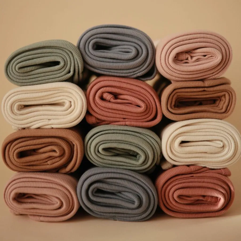 Enfant Mushie Couverture bébé côtelée Tan (90 x 90 cm)